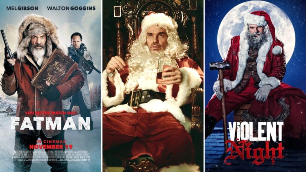 Three Christmas Movies Like Die Hard: Fatman, Bad Santa, Violent Night