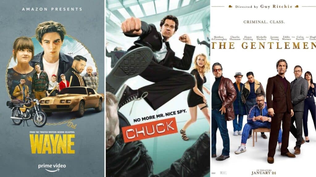 Action-comedy TV shows blending humor, fight scenes, and charismatic characters, similar to Cobra Kai.
