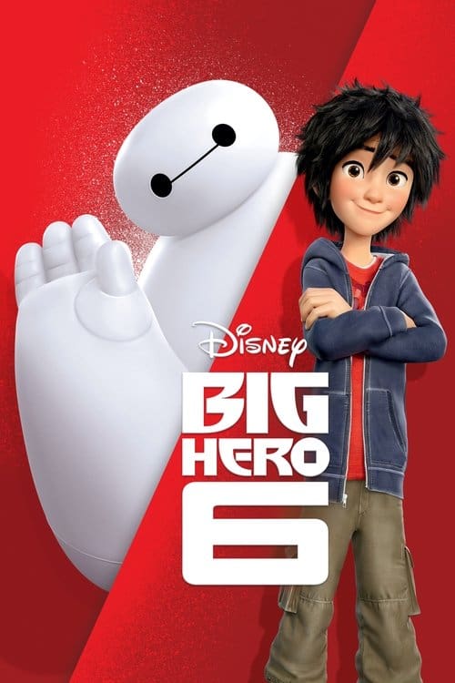 Disney's Big Hero 6 movie poster showing Hiro and Baymax in their superhero armor, perfectly capturing the team-focused, high-tech adventure energy that provides a similar emotional journey to Super Mario Galaxy.